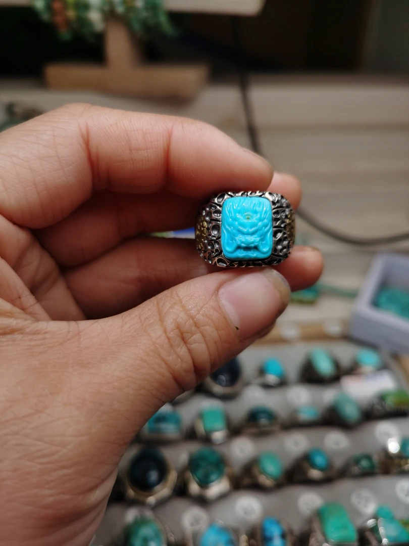 原矿保真绿松石高