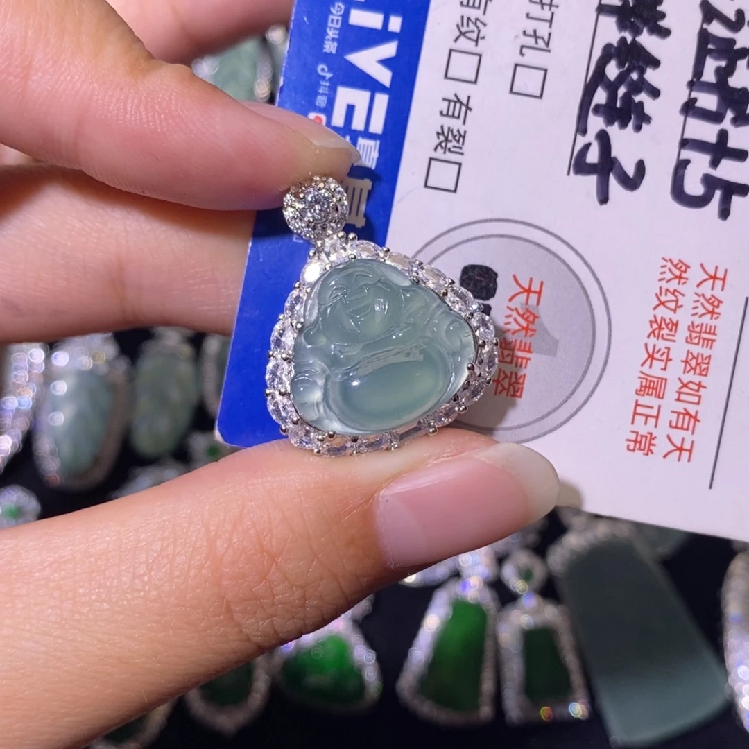 翡翠未镶嵌颈饰天然