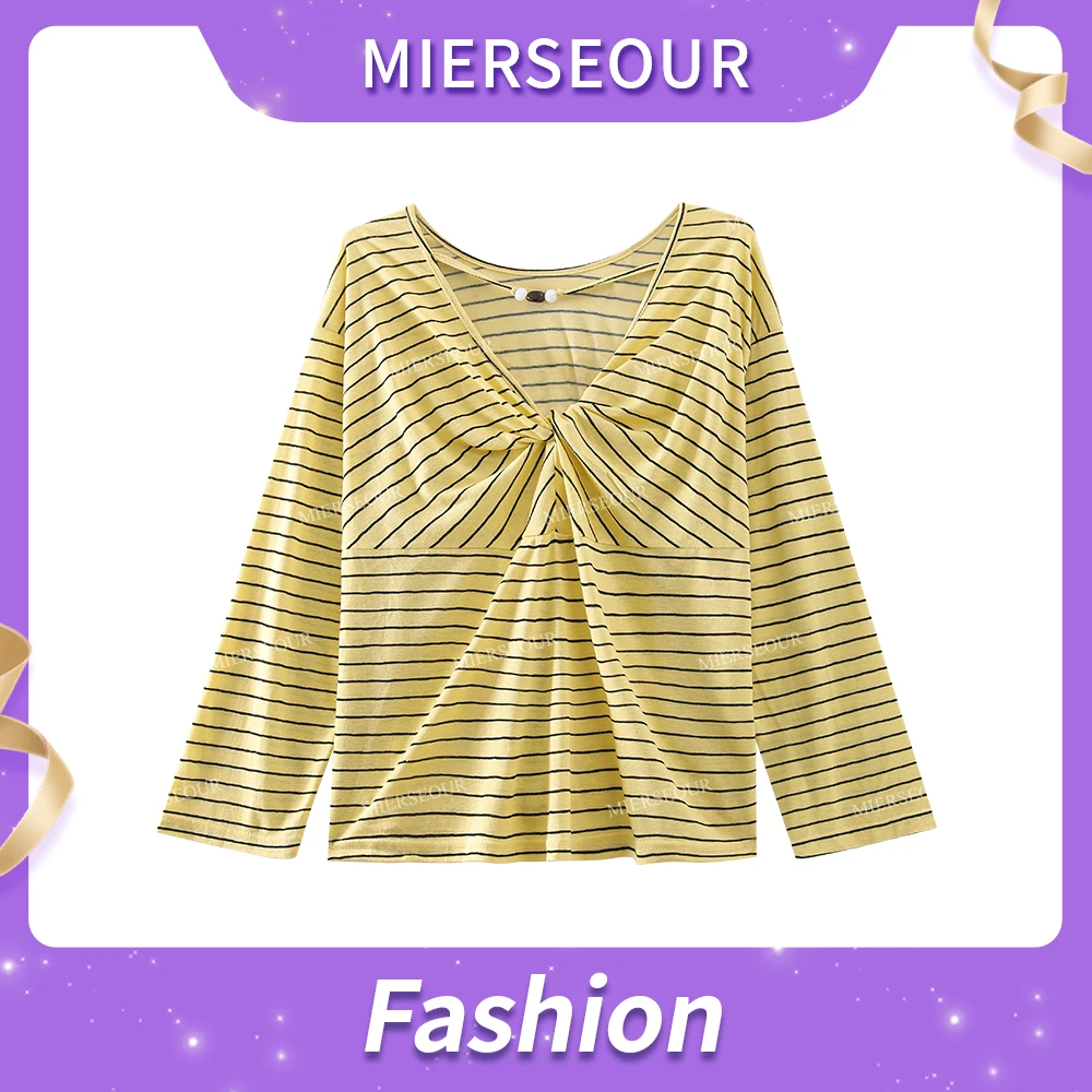 【本期心头爱】超好穿慵懒风软糯糯条纹休闲上衣5275