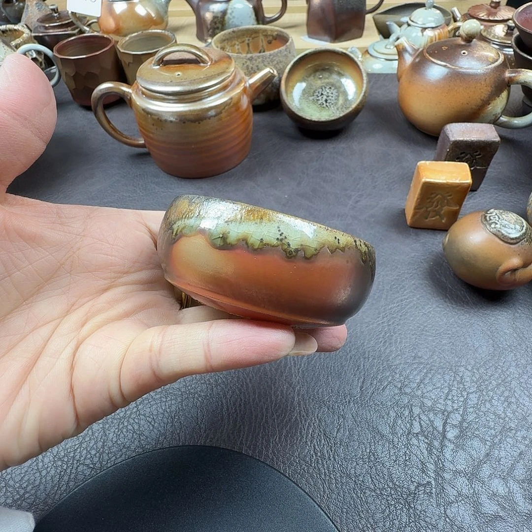 手工手作柴烧主人杯