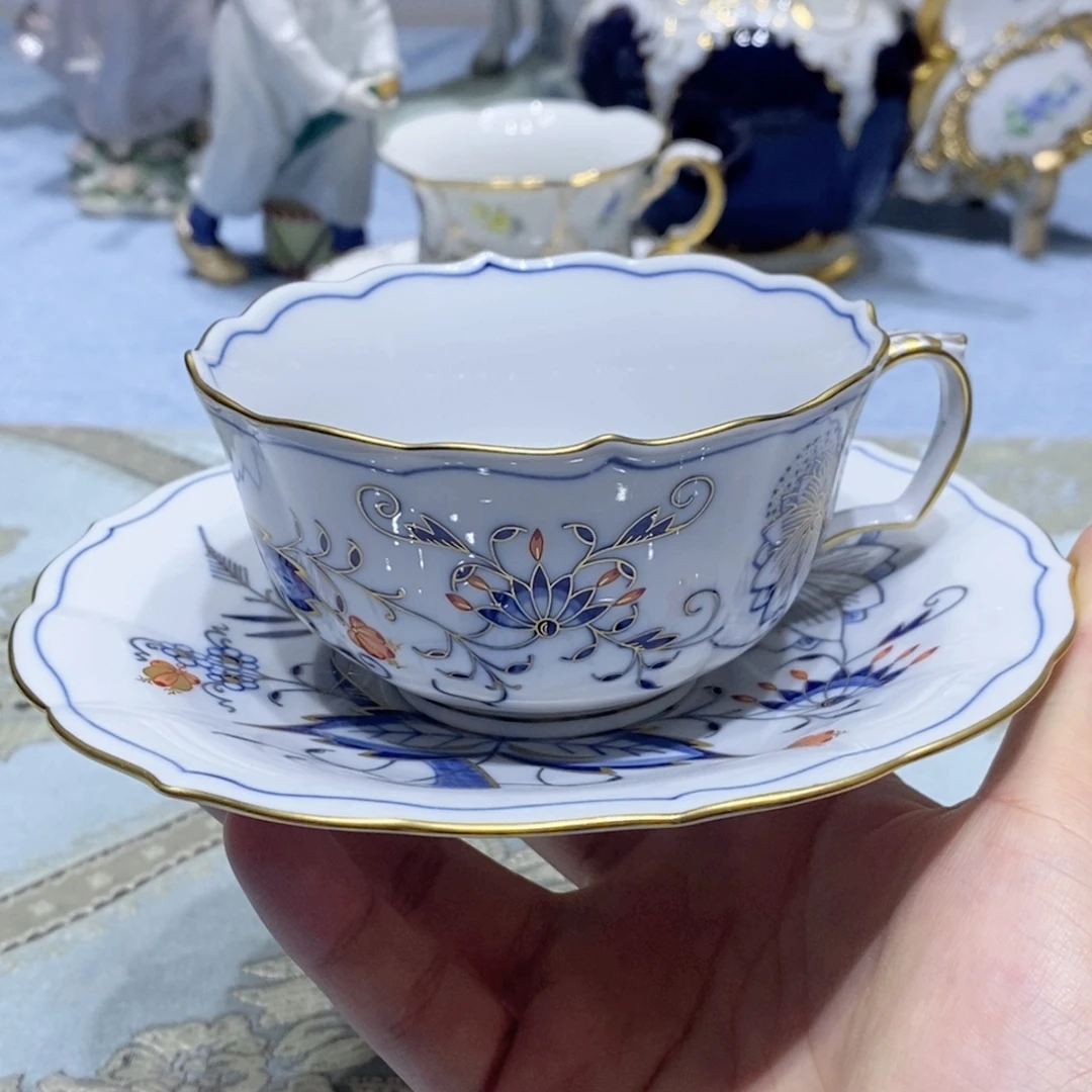 瓷片梅森一等赤金洋葱红茶杯