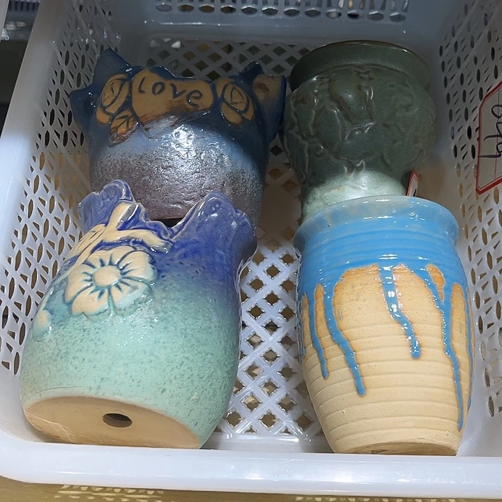 瓷片花盆多肉植物艺术品