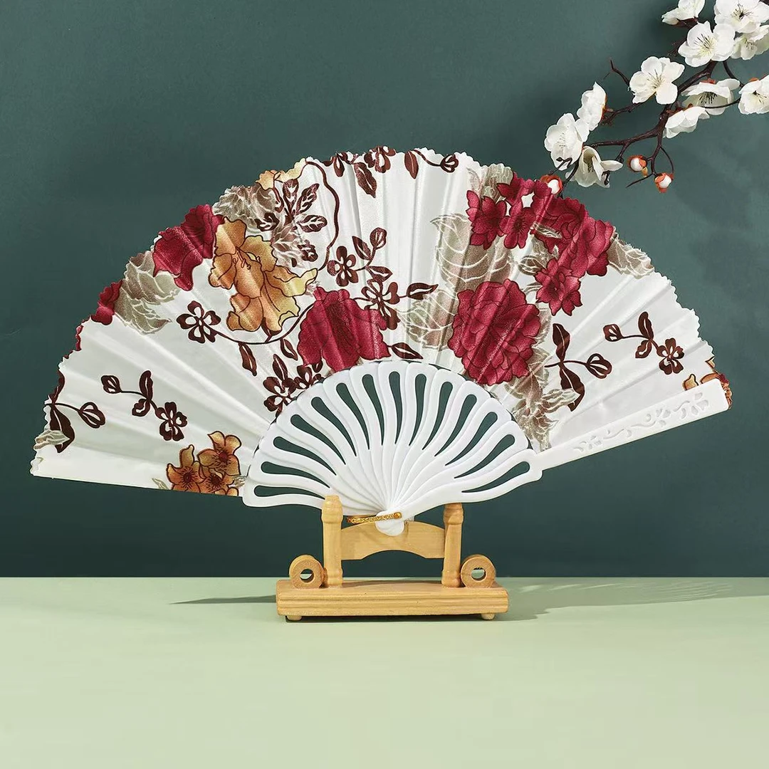 [拍一发二]印花素面塑料折扇 随身携带古装折扇