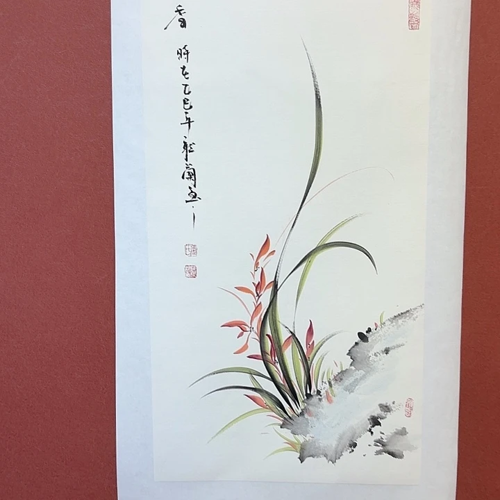 国画听兰老师花鸟