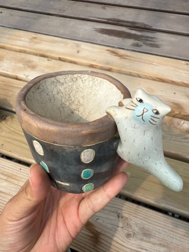 一卌可爱小猫透气瑕花盆