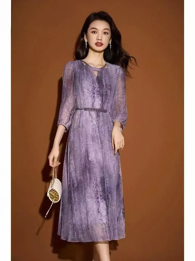 【时装高定款4，4】一帘气质修身时尚休闲夏季高端大码妈妈装连衣裙