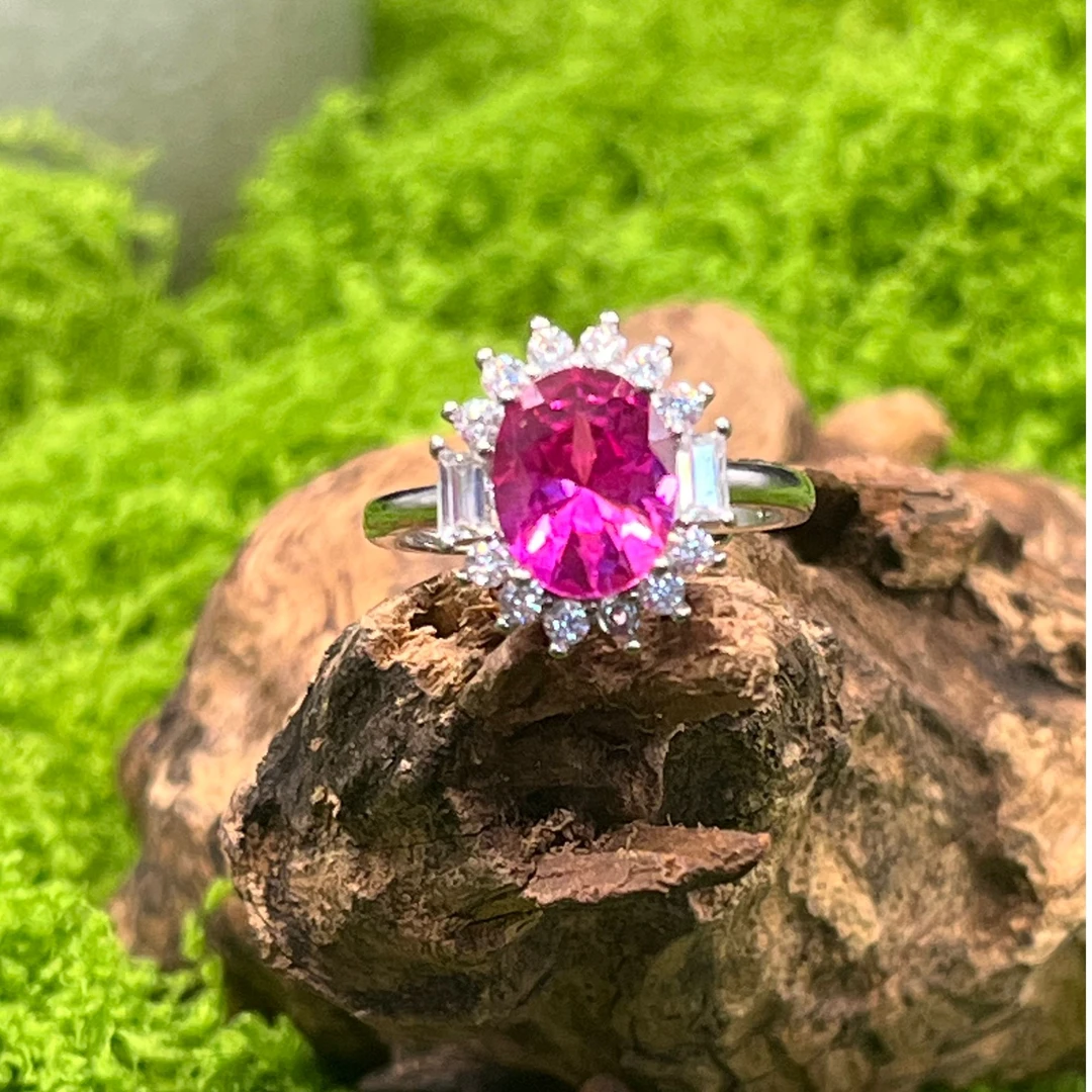 YY001高端定制芭比粉戒指气质轻奢时尚