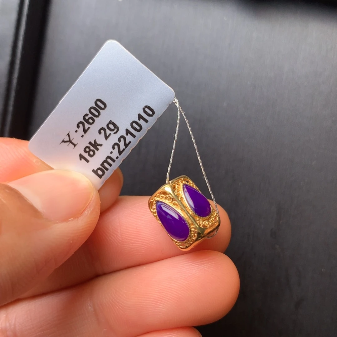 苏纪石（舒俱来）18K金镶嵌吊坠