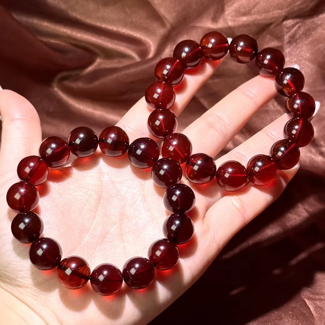 【ZX】鸽血红血珀手串-约13mm（多样性发其一）-93