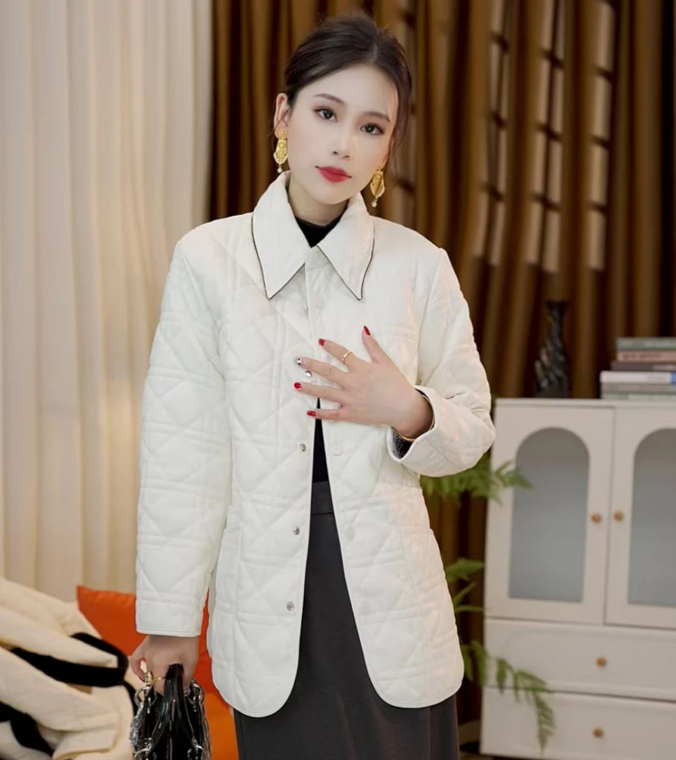 2025秋冬常规厚款中长款女修身型棉衣女装秋冬女士冬季棉服外套