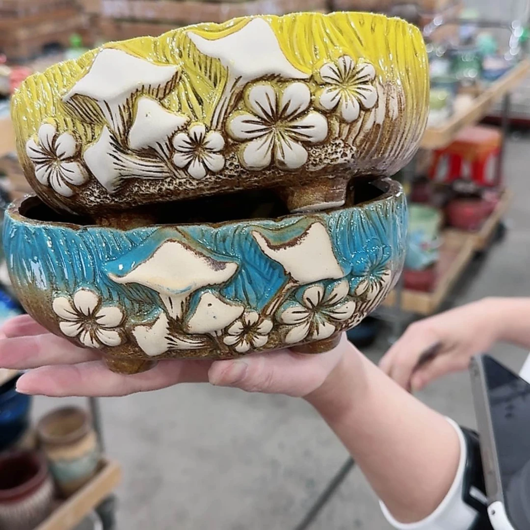 【闪购商品】陶瓷陶瓷多肉花盆有孔