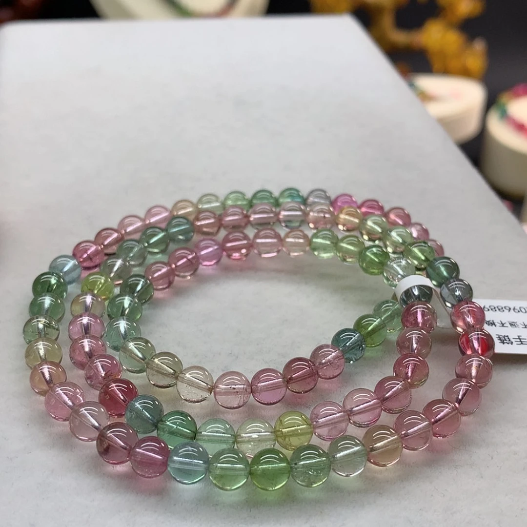 【闪购商品】未镶嵌手链碧玺荧光人鱼多圈5.8