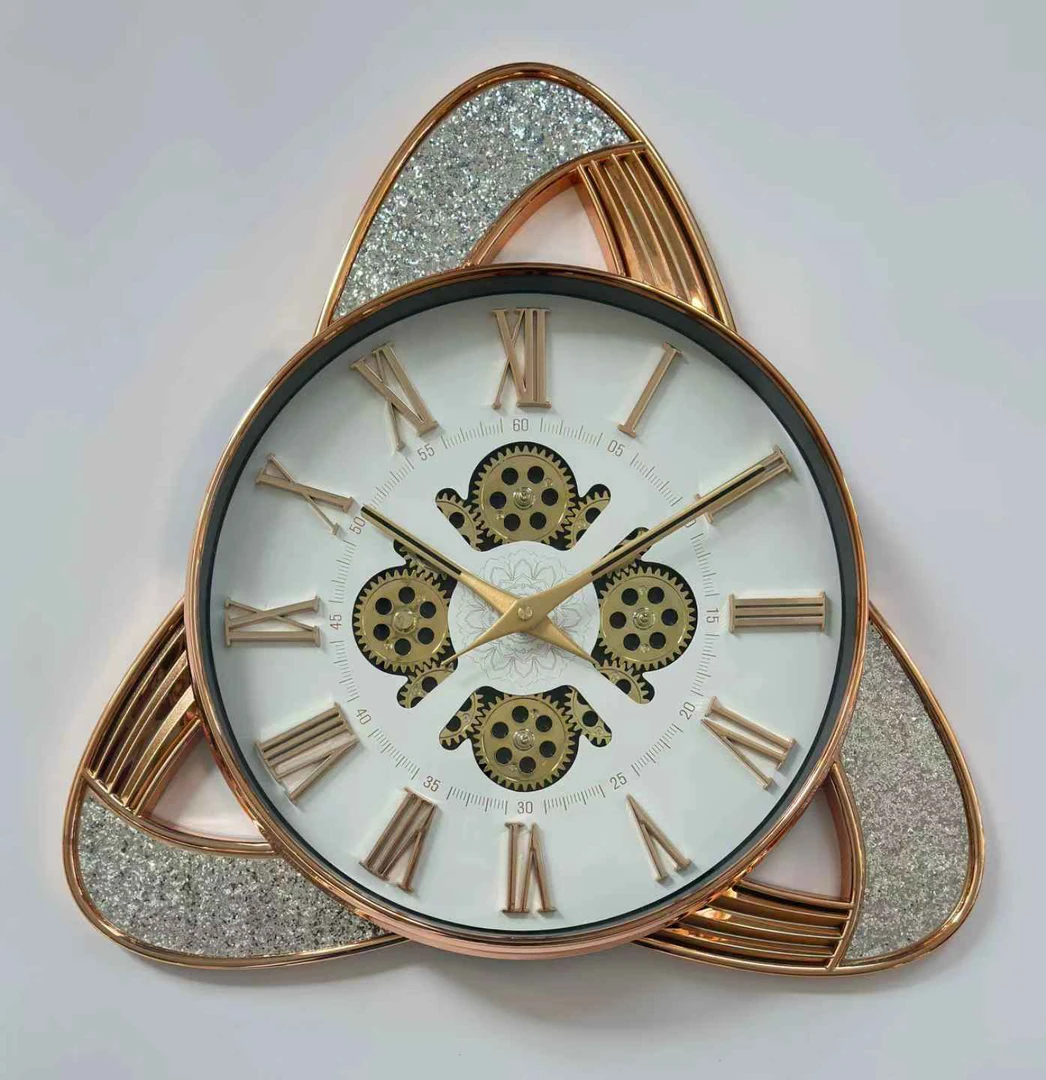 复古独特设计大型挂钟客厅餐厅高级感家用挂墙时钟