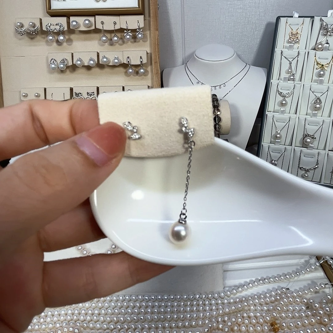 淡水珍珠银S925镶嵌颈饰