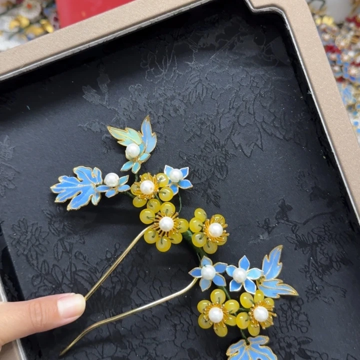 醋酸铁合金鹅毛仿点翠