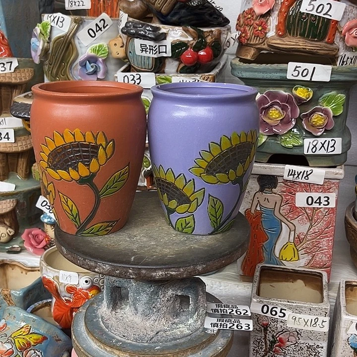 粗陶材质多肉花盆