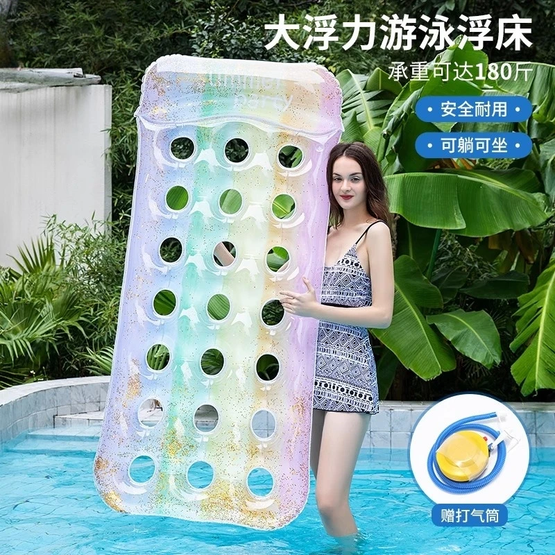 游泳圈成人水上浮床加厚男女充气漂浮椅水世界玩具气垫浮排充气床