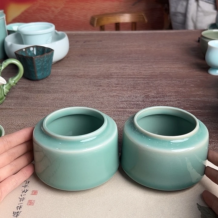 龙泉云间青瓷小米茶器