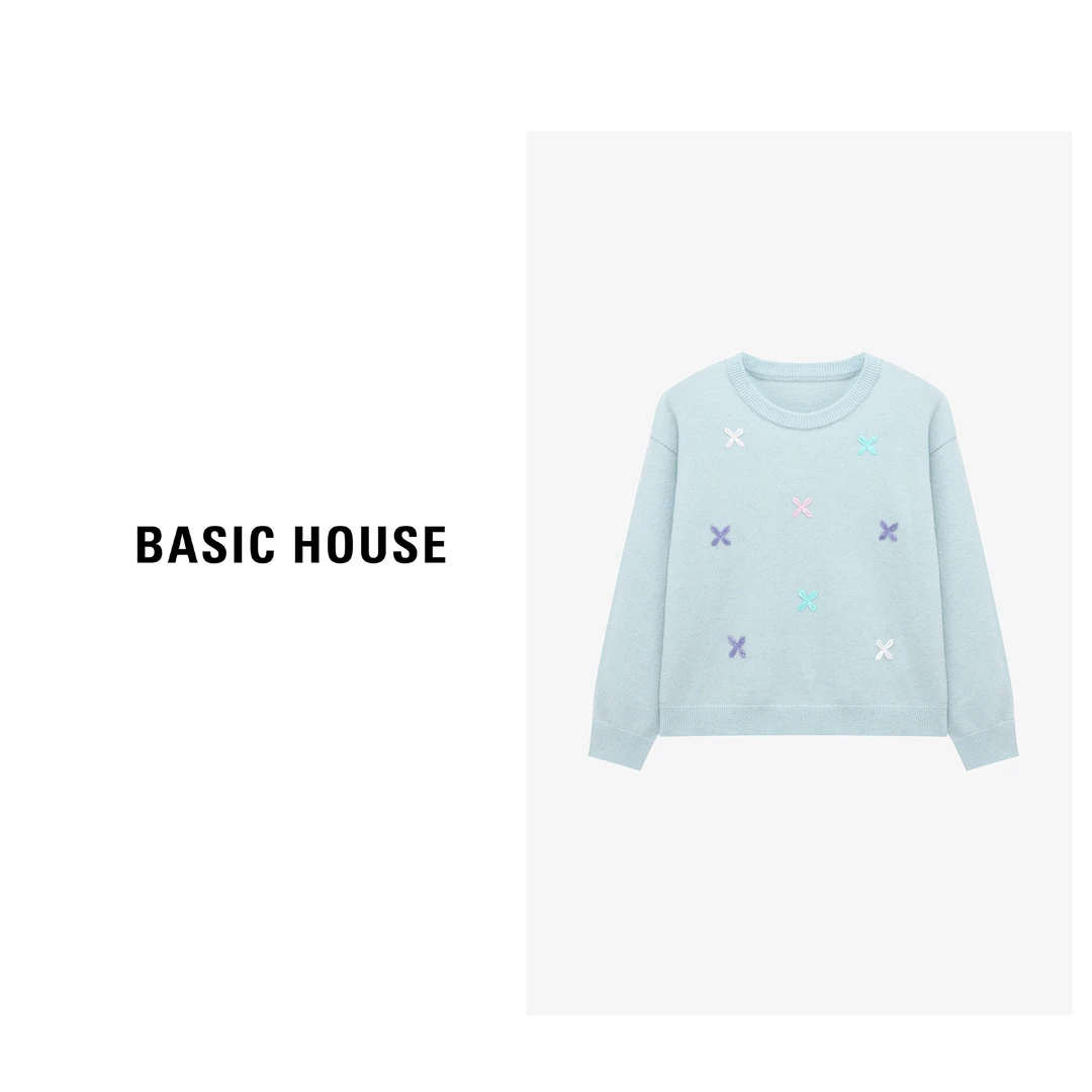 Basic House/百家好春季休闲舒适百搭女士时尚针织衫-B0625H5G302