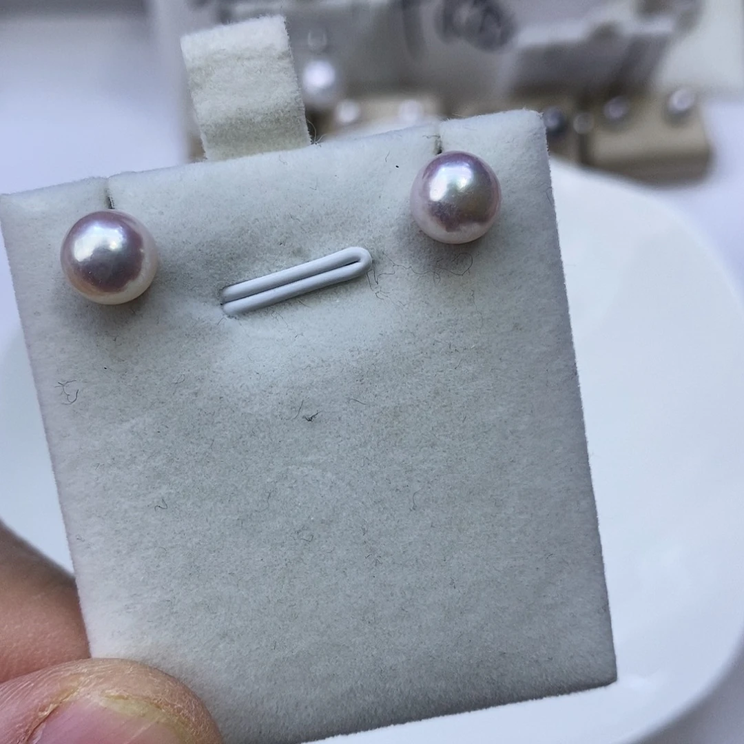 银S925镶嵌耳饰海水珍珠