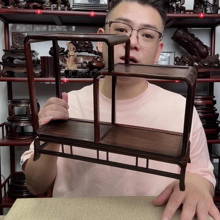 大红酸枝工艺品底座