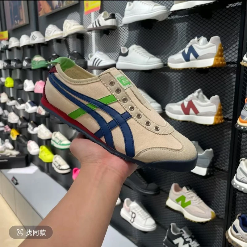 【门店现货】LK夏季透气薄款时尚帆布鞋懒人一脚蹬百搭百配阿甘鞋