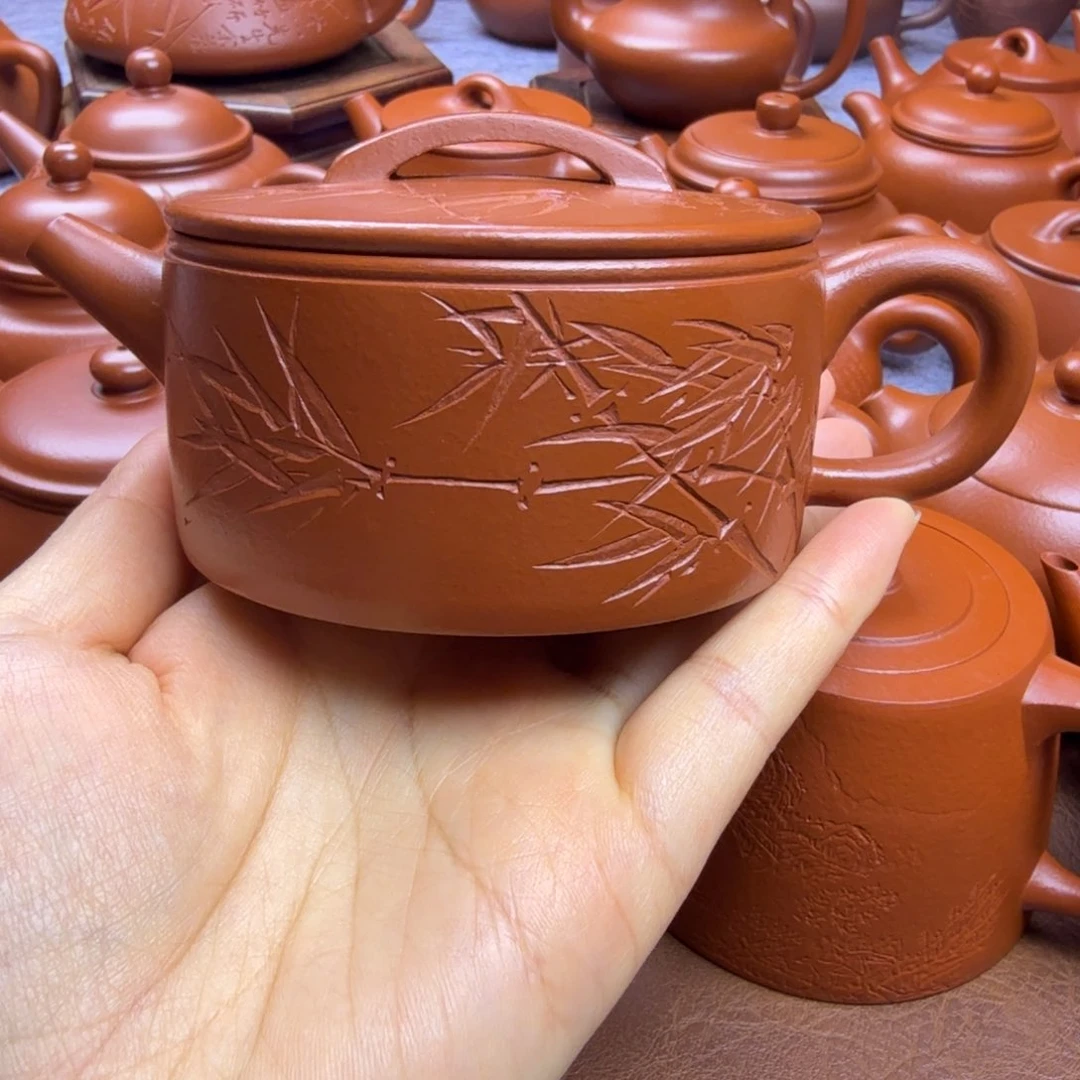 茶壶紫砂圆汗瓦全手工