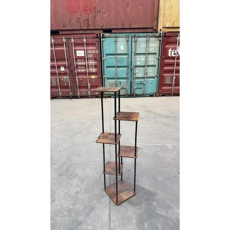 花架置物架中式实木棍室内落地式新中式花盆竹仿古客厅吊兰花架子