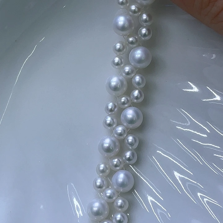 银S925镶嵌手绳淡水珍珠