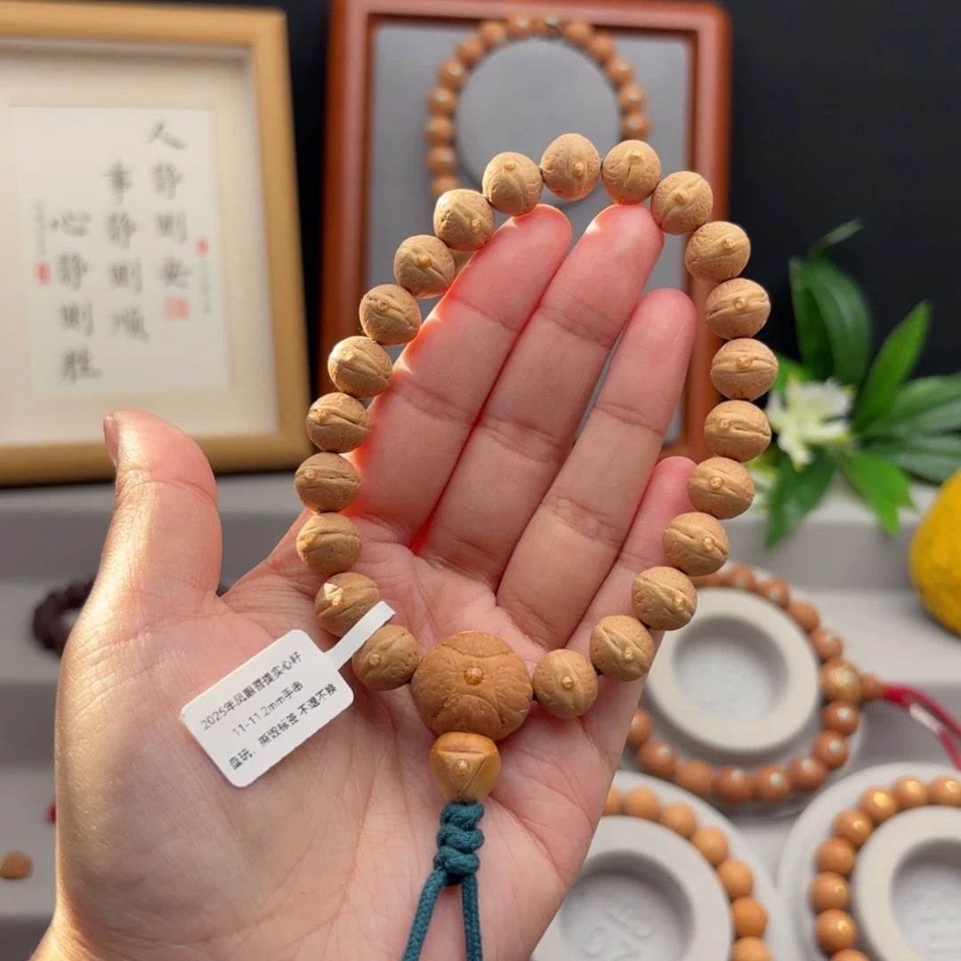 手串凤眼菩提11-11.2实心籽手串