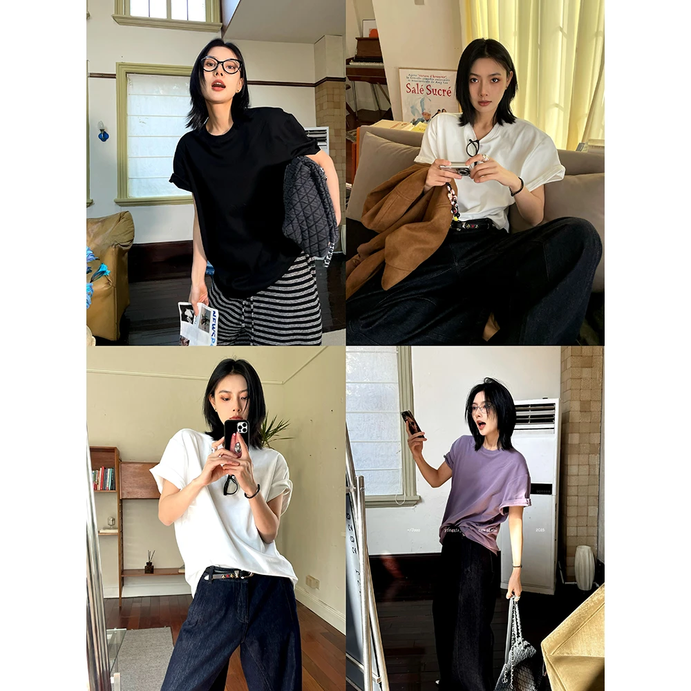 JCCC影子【自在】四色简约纯色百搭舒适短袖T恤JE5ABT10