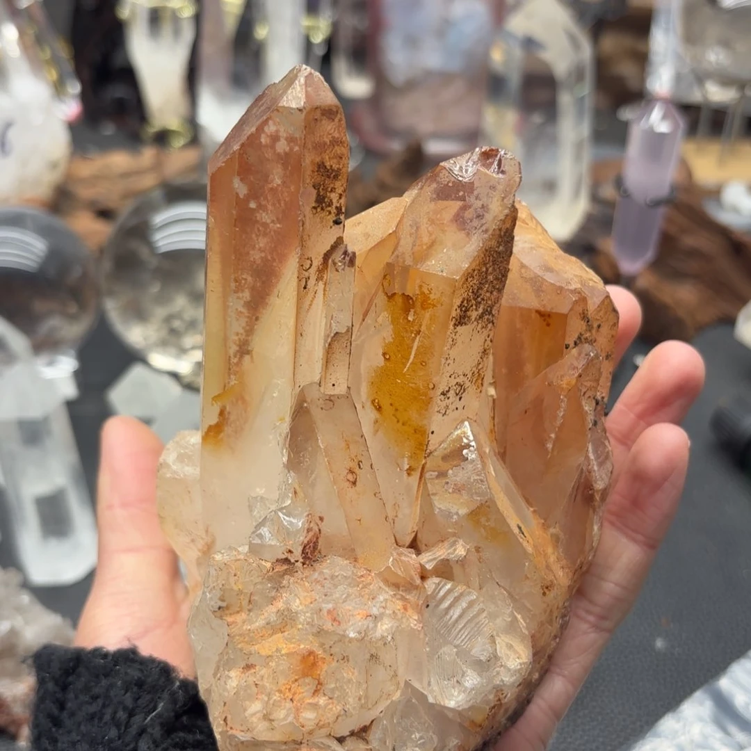 水晶摆件未镶嵌心****镜