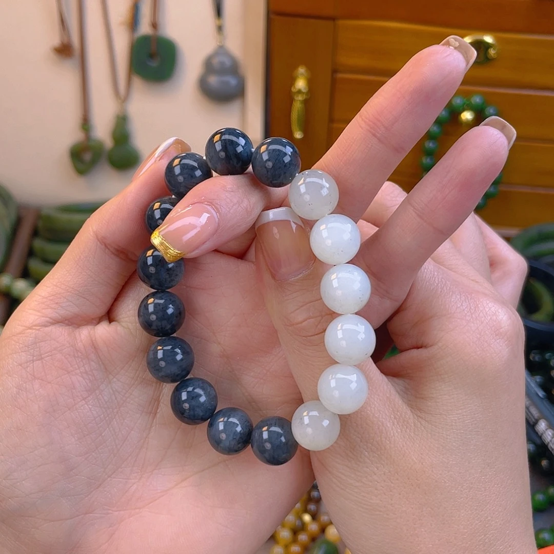 和田玉未镶嵌手链