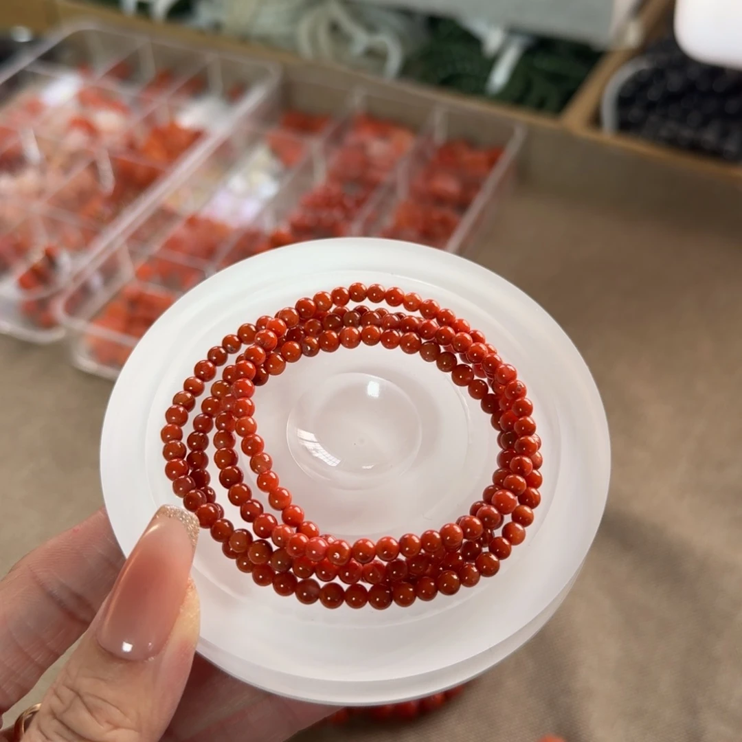 南红玛瑙未镶嵌手链