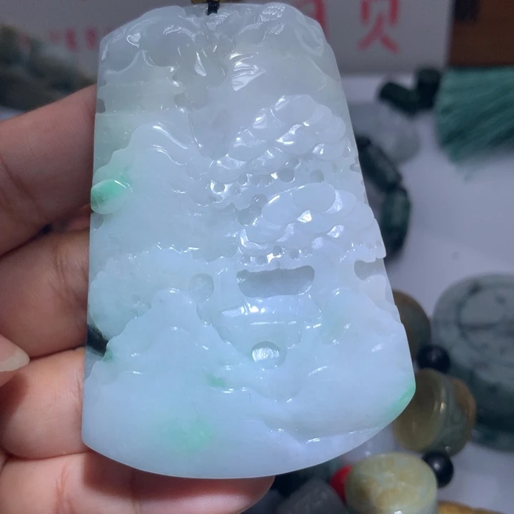 颈饰未镶嵌翡翠保真天然A货翡翠