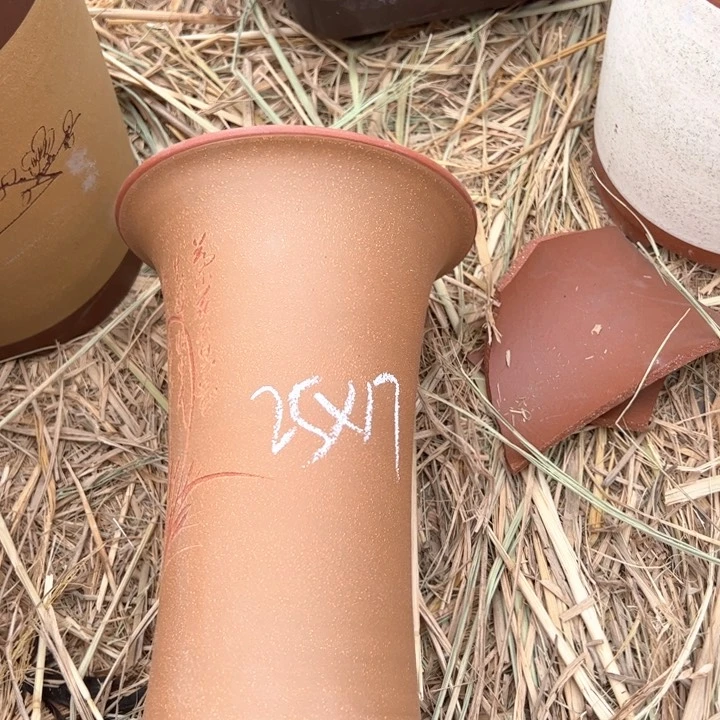 红陶紫砂兰花盆微瑕