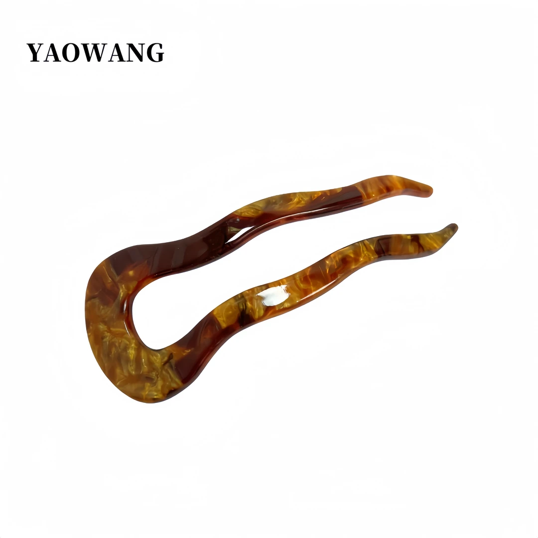 【遥望创意】小钉钩U型夹醋酸发簪盘发丸子头高级简约发饰头饰女