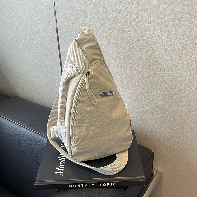 【百变不挑人】帆布斜挎包女2024新款时尚单肩包潮牌胸包男生休闲运