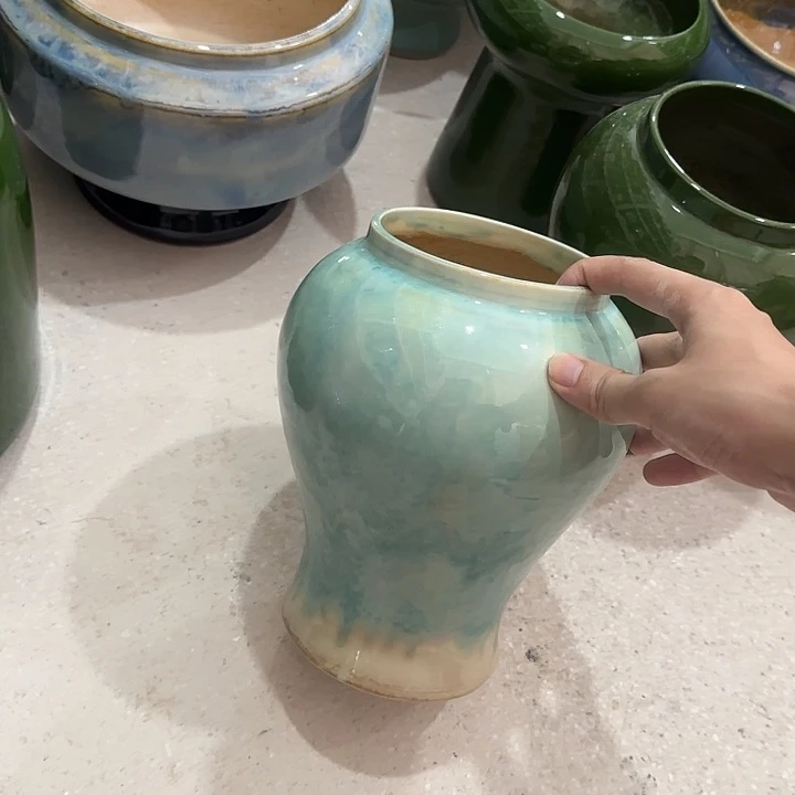 白泥花盆微瑕无孔
