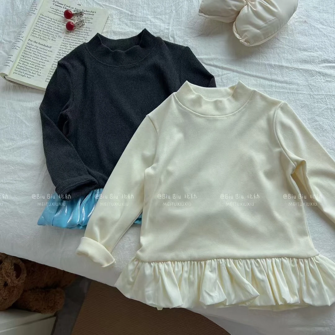 女童韩版森系三季百搭花边长袖A16