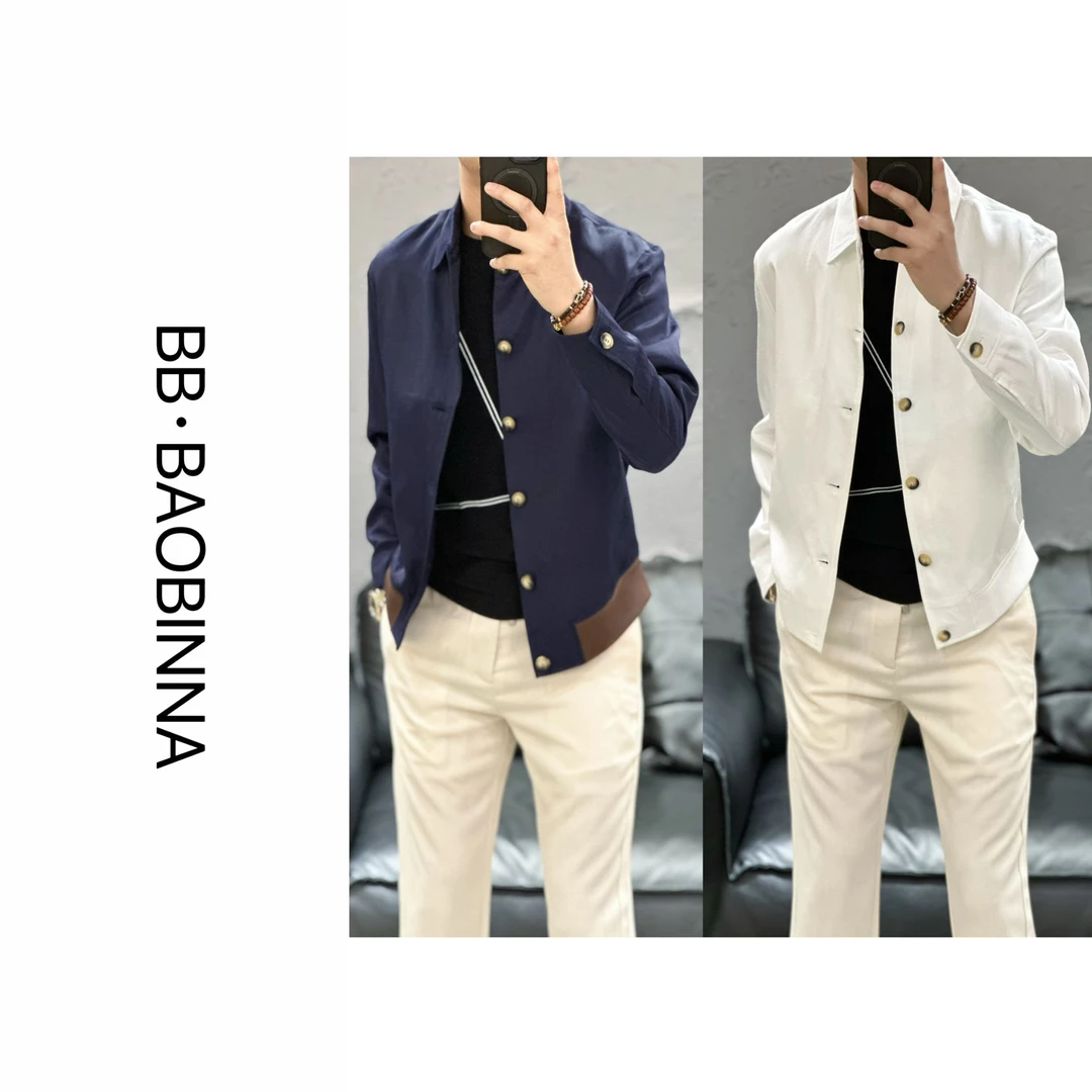 小野· 男装 | 男士高端亚麻天丝结构工艺修身短款夹克10311