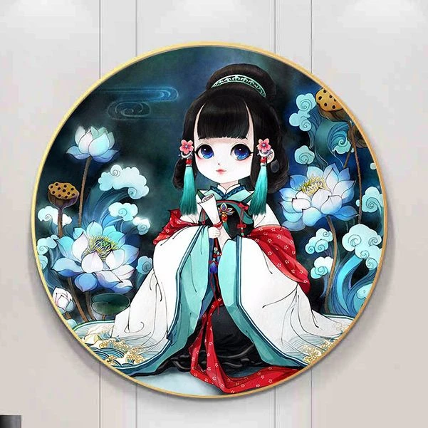 【300】绣娘阁祈福古风少女公主十字绣玄关客厅书房