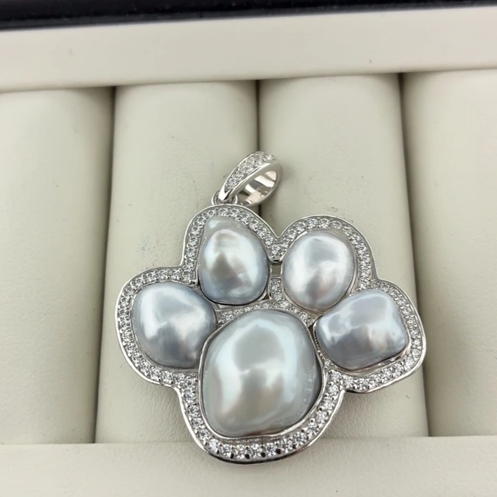 颈饰海水珍珠银S925镶嵌