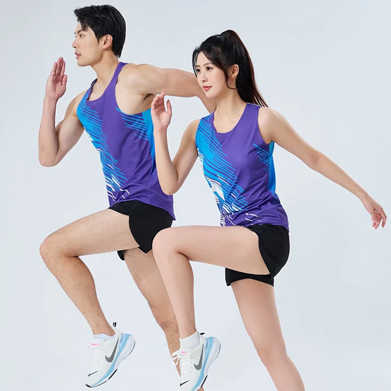 专业田径服体育生训练服体考马拉松运动服跑步背心男女速干服定制