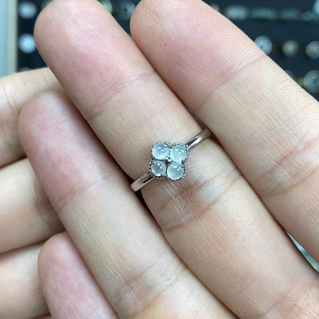 翡翠银S925镶嵌戒指