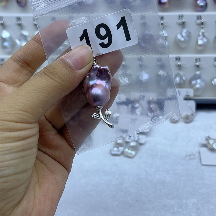 淡水珍珠银S925镶嵌颈饰