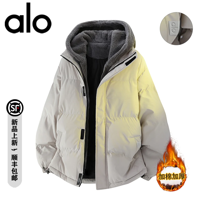 【官方奥特莱斯】品牌折扣 冬季加棉保暖连帽大码假两件男棉衣外套