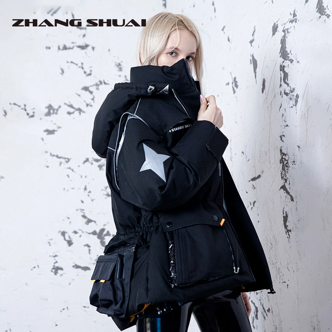 ZHANGSHUAI张帅原创秋冬星空系列短款羽绒服明星同款女