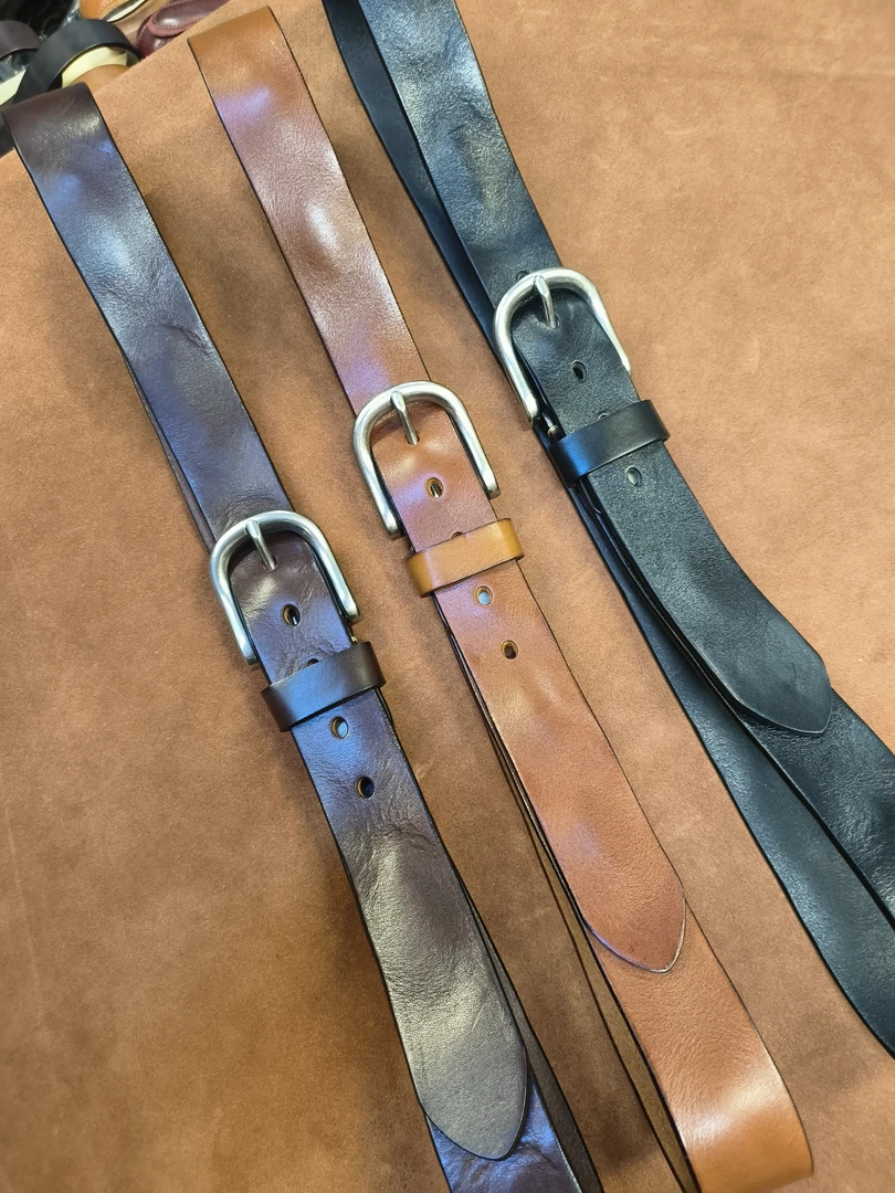 针扣光面皮带扣休闲复古皮带男士腰带做旧男款经典百搭