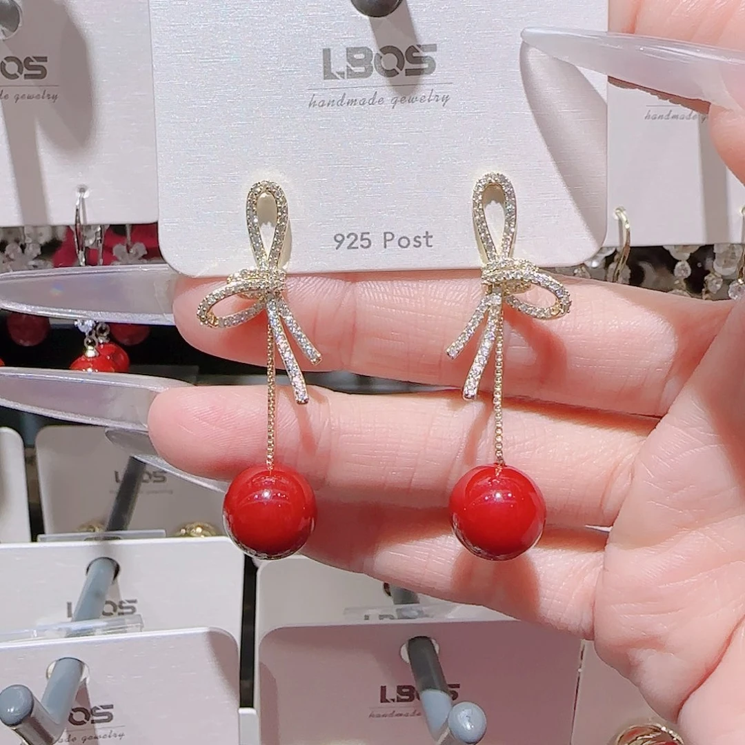 锆石铜合金925银耳环